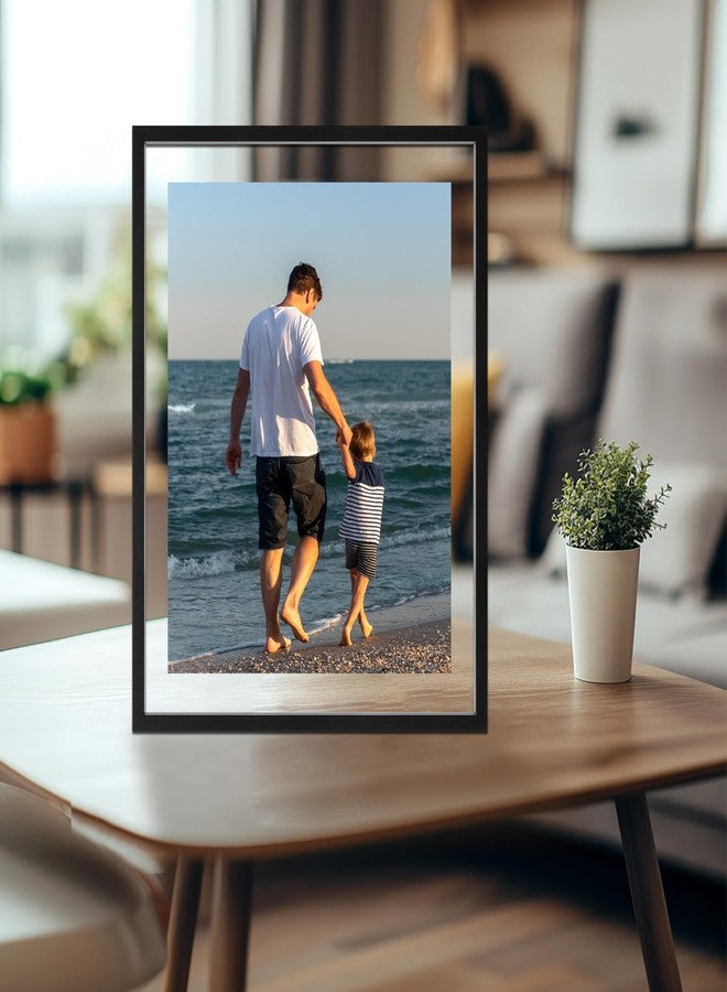 CORE ART 16x20 Floating Picture Frame,Double Plexglass Floating Frame for 11x14,12x16 Pictures,Wall or Tabletop Display,Black - Image 2