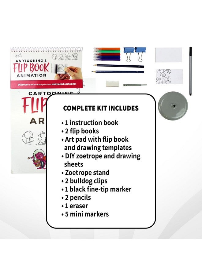 SpiceBox Flip Book Animation Cartoon Drawing Kit for Kids, Learn How to Draw, Children's Arts and Crafts Coloring Activity Set for Young Artist, Petit Picasso, 13 Dynamic Projects - Image 5
