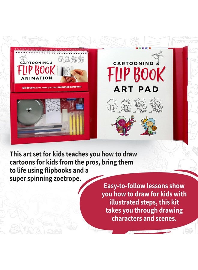 SpiceBox Flip Book Animation Cartoon Drawing Kit for Kids, Learn How to Draw, Children's Arts and Crafts Coloring Activity Set for Young Artist, Petit Picasso, 13 Dynamic Projects - Image 3
