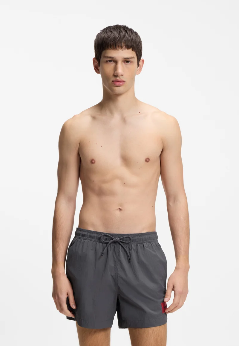 HUGO Quick-dry swim shorts with logo label
