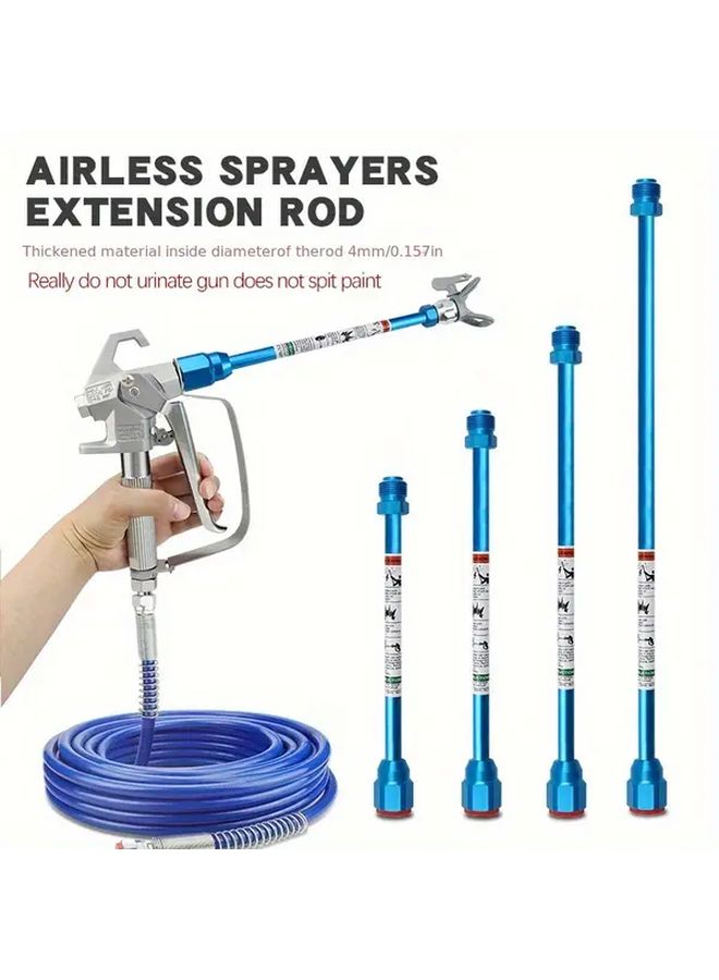 Blue Airless Spray Gun Extension Pole With Nozzle Guard Adjustable Tip - Image 1