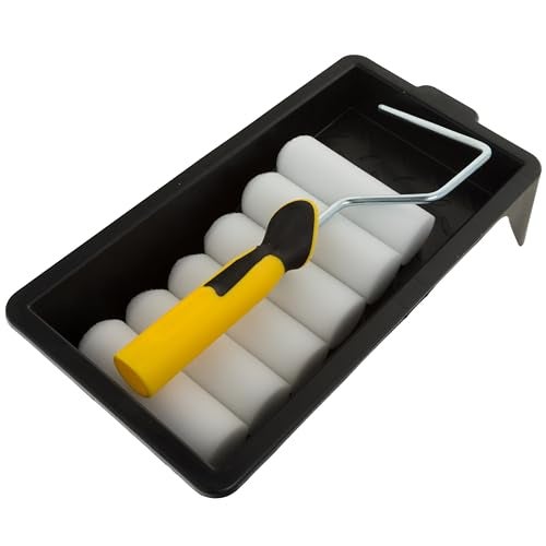 Coral 43401 Easy Coater Paint Mini Roller Kit - Includes 8 pcs (6 Covers) High-Density Foam Cover for Gloss Roller Kit - Ultimate Paint Roller Set for House Painting - Ideal Wall Painting Kit - Image 4