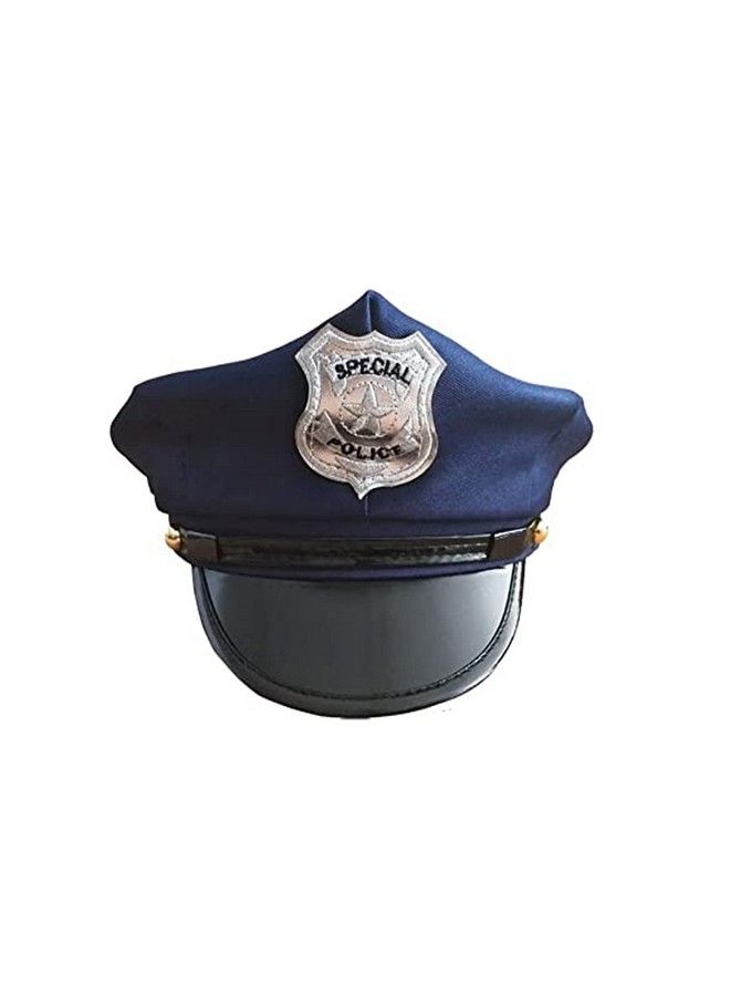 BinaryABC Halloween Police Hat Badge Officer Hat Cop Hat Halloween Cosplay Party Accessorieshalloween Performance Costumes - Image 1