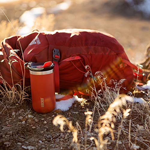 WACACO Octaroma Lungo Vacuum Insulated Coffee Mug, Double-wall Stainless Steel Travel Tumbler With Drinking Lid, 10 fl oz(300ml)， Carmine Red - Image 4
