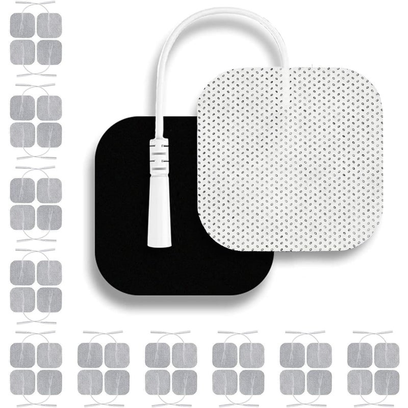 Santamedical Santamedical TENS Unit Replacement Pads 2x2 40 Pcs Premium Reusable Electrode Pads Self Adhesive Electro Therapy Patches for Electrical Stimulation Non Irritating Stim Pads Design