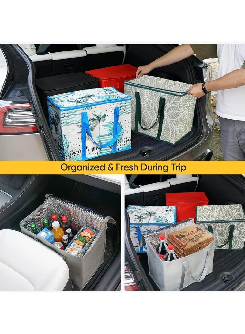 CMGTYYD Cooler Bag, 40x25x40cm Picnic Bag for Food Storage, Compact Cooler Bags with Insulation, Lightweight Leakproof Lunch Bag for Office School Beach Camping Outdoor - Image 3