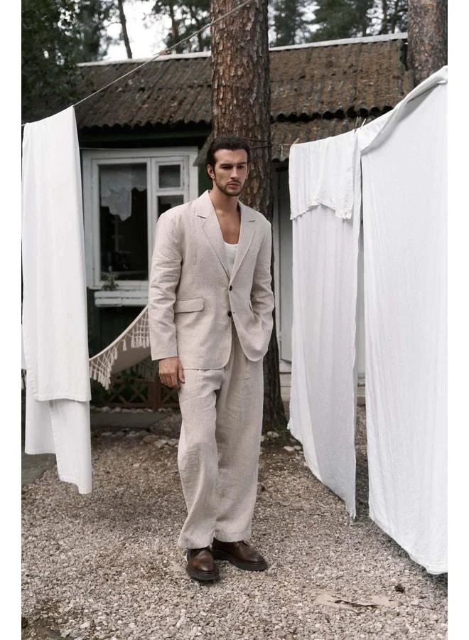 Bohemai  Carlo Natural Linen Men's Blazer for Men | Best Price UAE