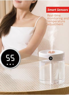 VOGMAX 2L air humidifier with humidity display, 3 adjustment modes, night light function, lasting 20 hours - white  - Image 2