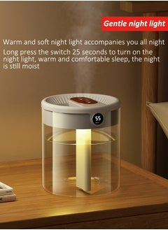 VOGMAX 2L air humidifier with humidity display, 3 adjustment modes, night light function, lasting 20 hours - white  - Image 3