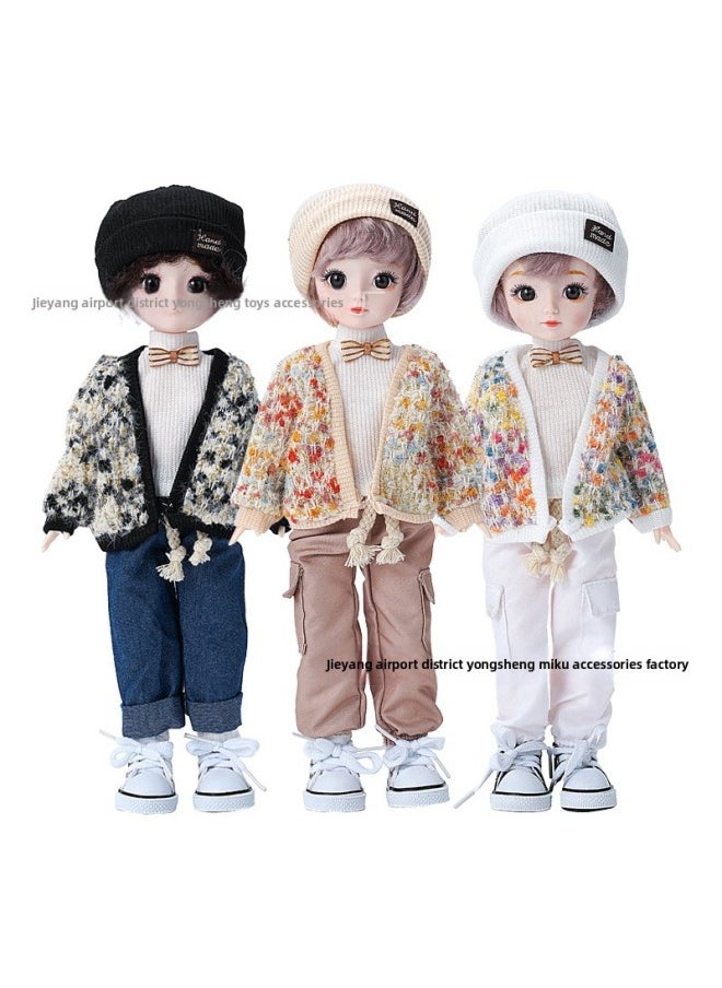 Generic 6分BJD30厘米整套娃娃胖子身12寸可爱少女爆米花外套系列跨境外贸-颜色:1264长牛仔裙-高度:见图片  - Image 5