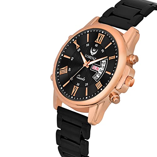 LORENZ Analogue Day Date Functioning Stainless Steel Chain Watch for Men | MK-4042R - Image 4