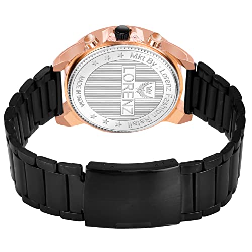 LORENZ Analogue Day Date Functioning Stainless Steel Chain Watch for Men | MK-4042R - Image 5