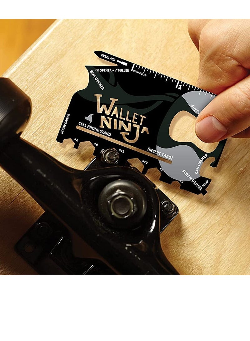 Wallet Ninja 18-In-1 Pocket Multi Tool Black - Image 2