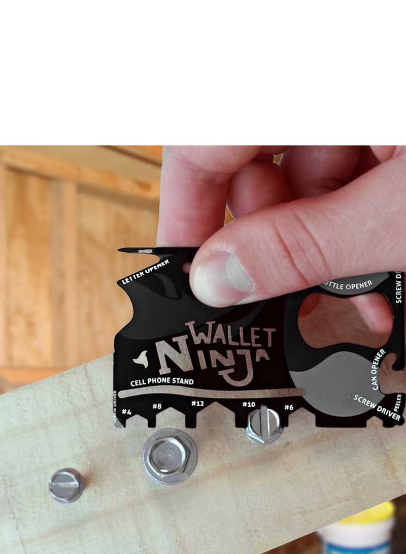 Wallet Ninja 18-In-1 Pocket Multi Tool Black - Image 4