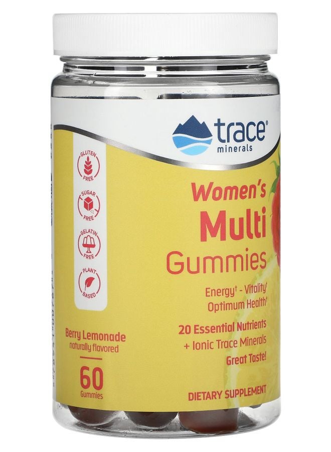 Trace Minerals Women's Multi Gummies Berry Lemonade 60 Gummies