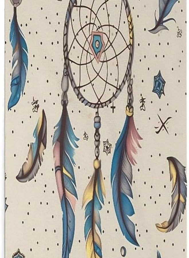 Dream Catcher Moon Pattern Printed Yoga Towel For Adults Fitness Travel - Image 1