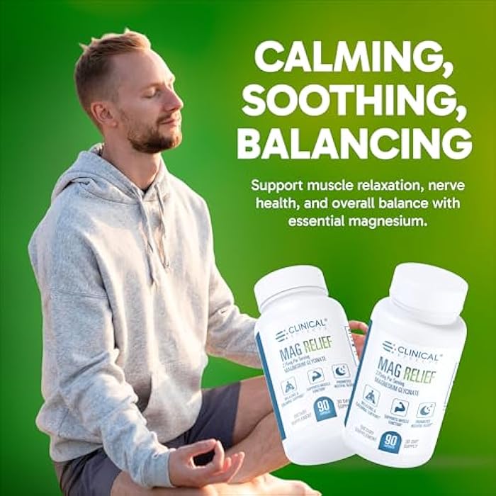 Clinical Effects Mag Relief Magnesium Supplement - 275mg Pure Magnesium Glycinate Capsules - 90 Magnesium Capsules - Quality Magnesium for Cramp Defense, Bone, Muscle and Nerve Support - USA Made - Image 2