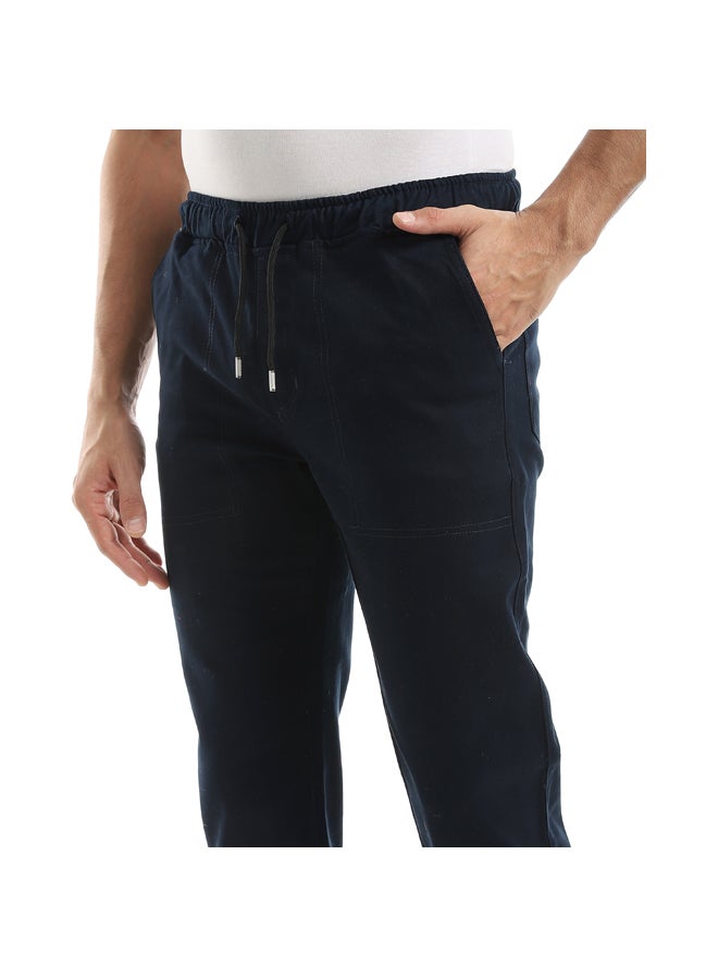 Andora For Everyday Use Elastic Waist With Drawstrings Pants_Navy - Image 4