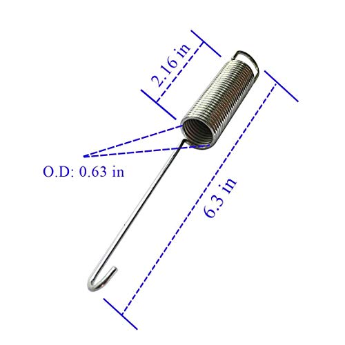 PELIF Washing Machine Kit 3 pcs Suspension Spring WP63907 & 1 pcs Counterweight Counter Balance W10250667 & 3 pcs Tub Wear Pad 285744 for Whirlpool Washer - Image 3