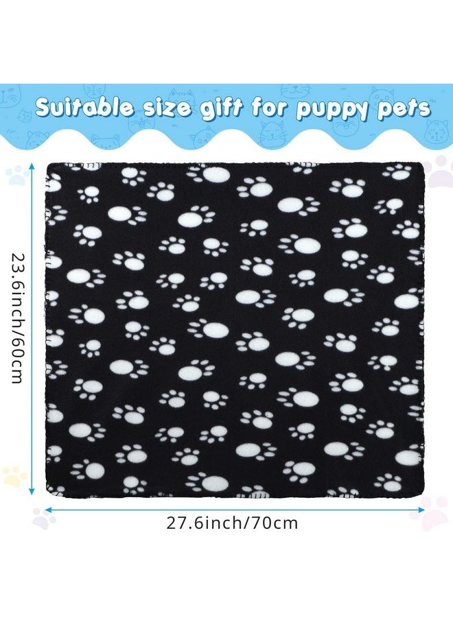 Eccliy 20 Pcs Puppy Blanket Pet Blanket Soft Fleece Dog Blankets Doggie Blanket Warm Felt Throw Blanket Sleep Mat Bed Covers Small Blankets For Puppy Pet Dogs Cat, 20 Styles (Paw,23.6 X 27.6 Inch)  - Image 2