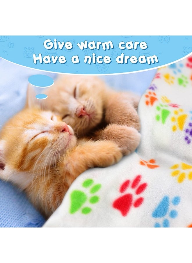 Eccliy 20 Pcs Puppy Blanket Pet Blanket Soft Fleece Dog Blankets Doggie Blanket Warm Felt Throw Blanket Sleep Mat Bed Covers Small Blankets For Puppy Pet Dogs Cat, 20 Styles (Paw,23.6 X 27.6 Inch)  - Image 5