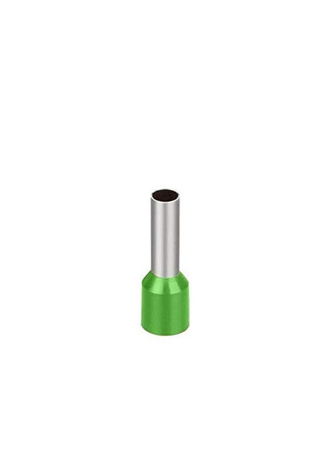 100Pcs E6010 E6012 E6018 6.0mm2 Insulated Bootlace Ferrule Terminals Connector Cord Pin End Crimp Terminal Terminals (Color : Green, Pins : E6012)