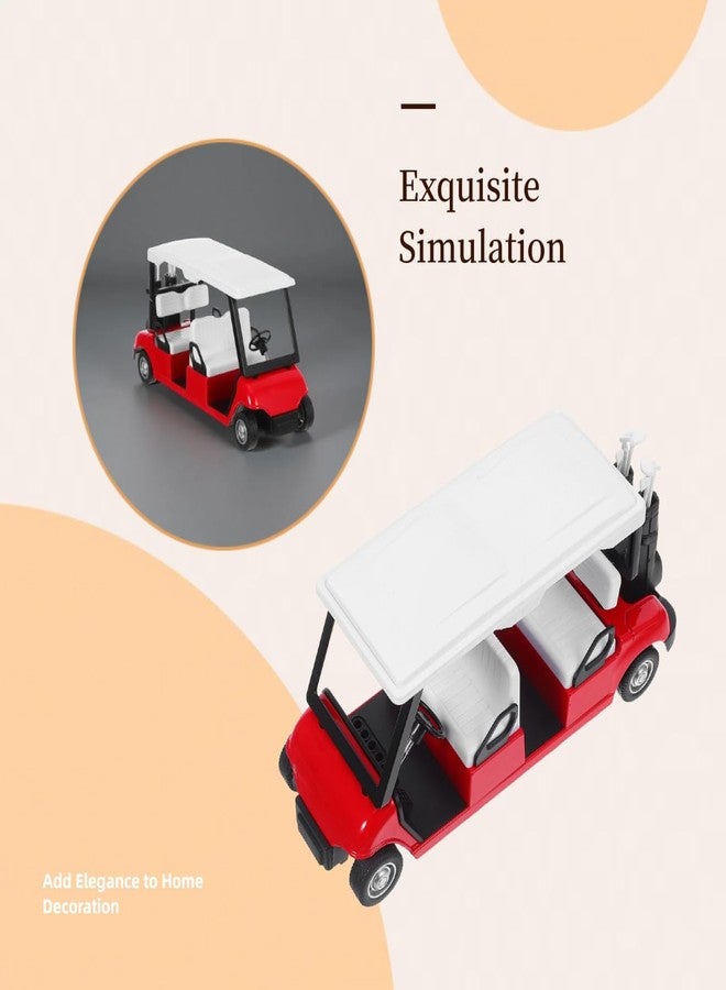 Milisten Diecast Mini Golf Cart Pullback Action Collectible Golf Cart Prop for Home Decor Realistic Design Enhances Experience - Image 3