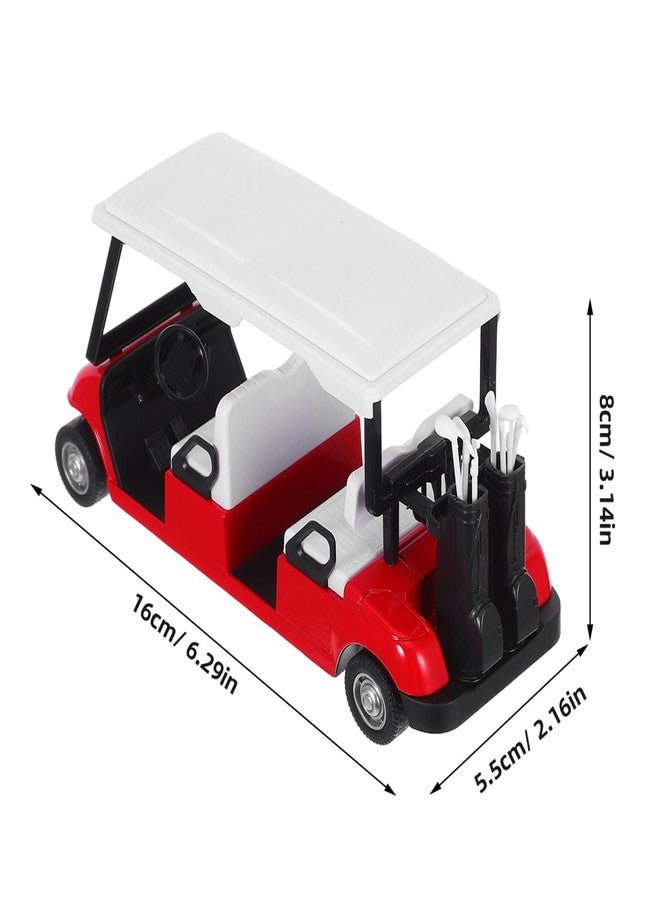 Milisten Diecast Mini Golf Cart Pullback Action Collectible Golf Cart Prop for Home Decor Realistic Design Enhances Experience - Image 2