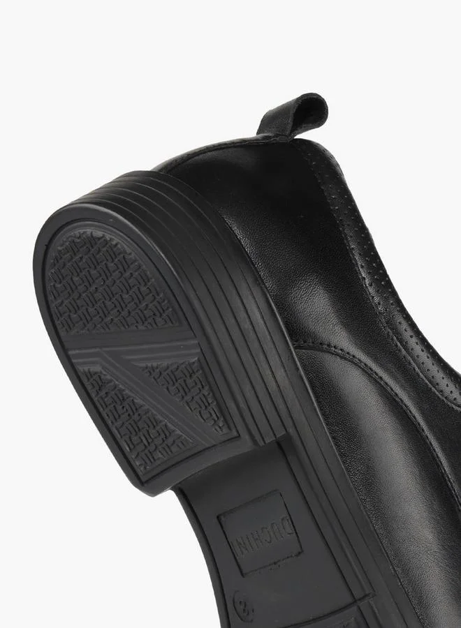 Duchini BLACK Men Leather Lace-Up Derby Shoes for Men | Best Price UAE