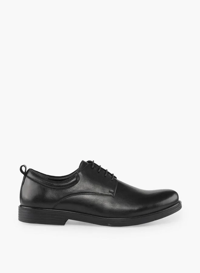Duchini BLACK Men Leather Lace-Up Derby Shoes for Men | Best Price UAE