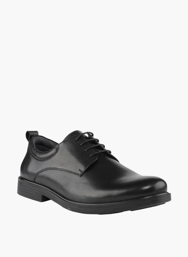 Duchini BLACK Men Leather Lace-Up Derby Shoes for Men | Best Price UAE