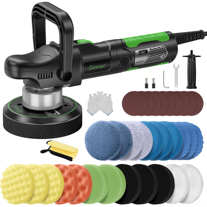 Ginour 1050W Dual Action Car Polisher with Quick-Change Brush Chamber - Image 1