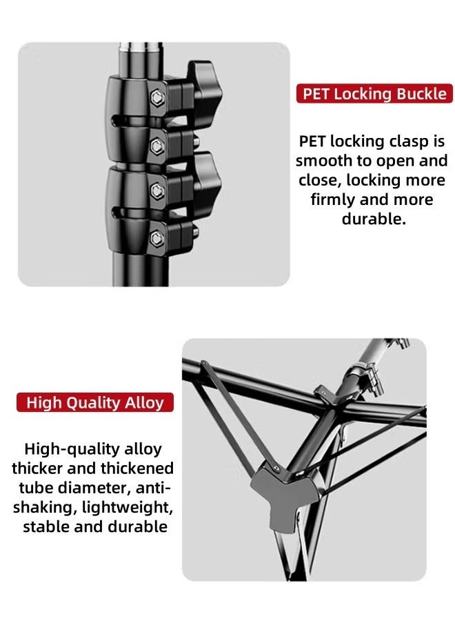 Projector Tripod Stand, Projector Floor Tripod Adjustable Height (58-170cm), Projector Stand with Metal Gimbal, Telescopic Portable Tripod 360° Rotatable Projector Stand Includes Bracket + Metal Ptz for Home/Stage/Studio/Outdoor - Image 4