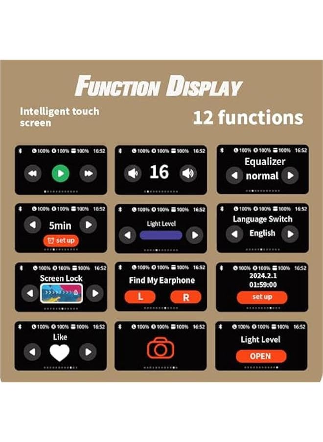 Generic - TWS Bluetooth Touchscreen Earbuds with Screen Touch Screen Earbuds Wireless Blue Tooth Ear Buds for iPhone Android Earphones Bluetooth Ear Buds Small Ears Earphones Wireless Earphone - Image 1