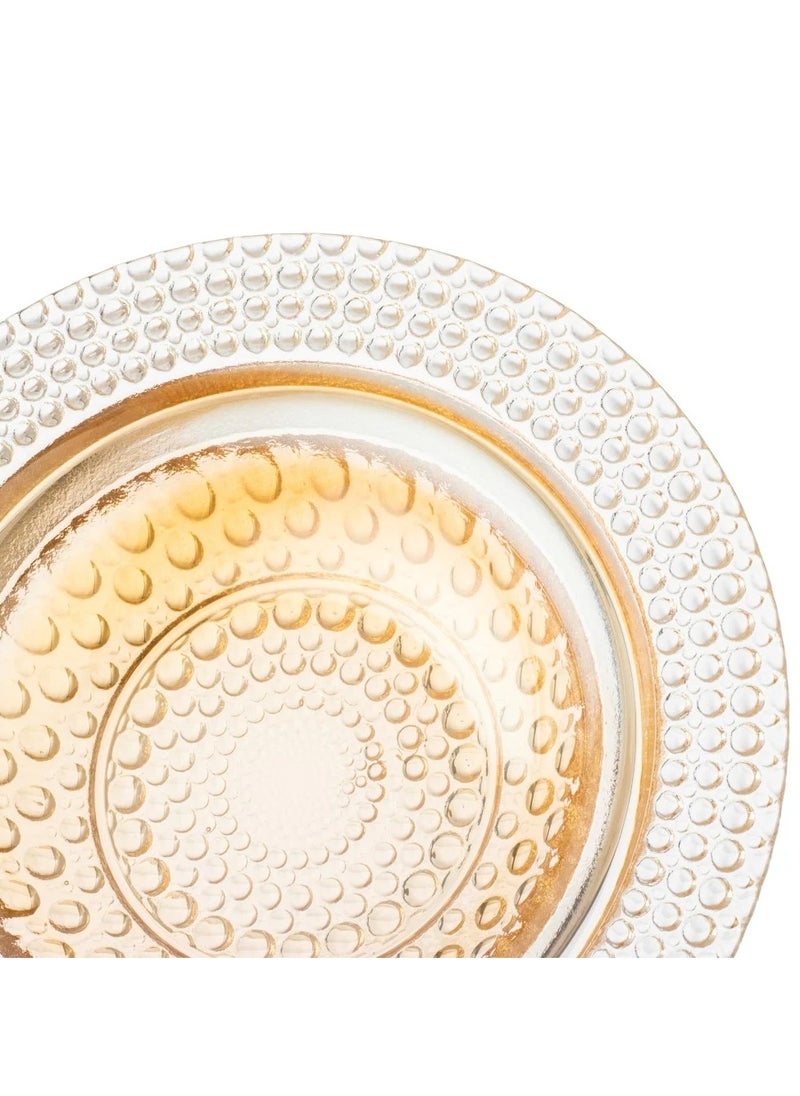 Hic - Dates Plate glass gold with glass cover modern design diameter 17.5 cm - Image 1