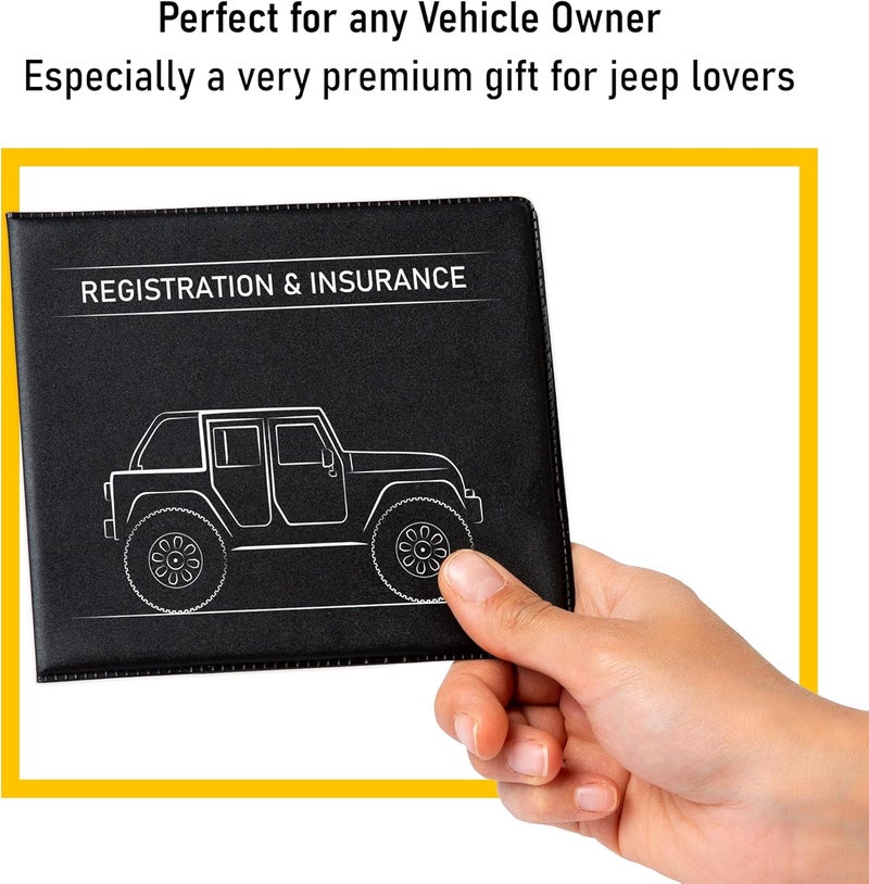 CANOPUS Car Registration and Insurance Holder, Car Document Holder, Vehicle Registration and Insurance Card Holder, Wallet for Auto, Trailer, Motorcycle, Truck, Vehicle Paperwork Organizer (2 Pack) - Image 5