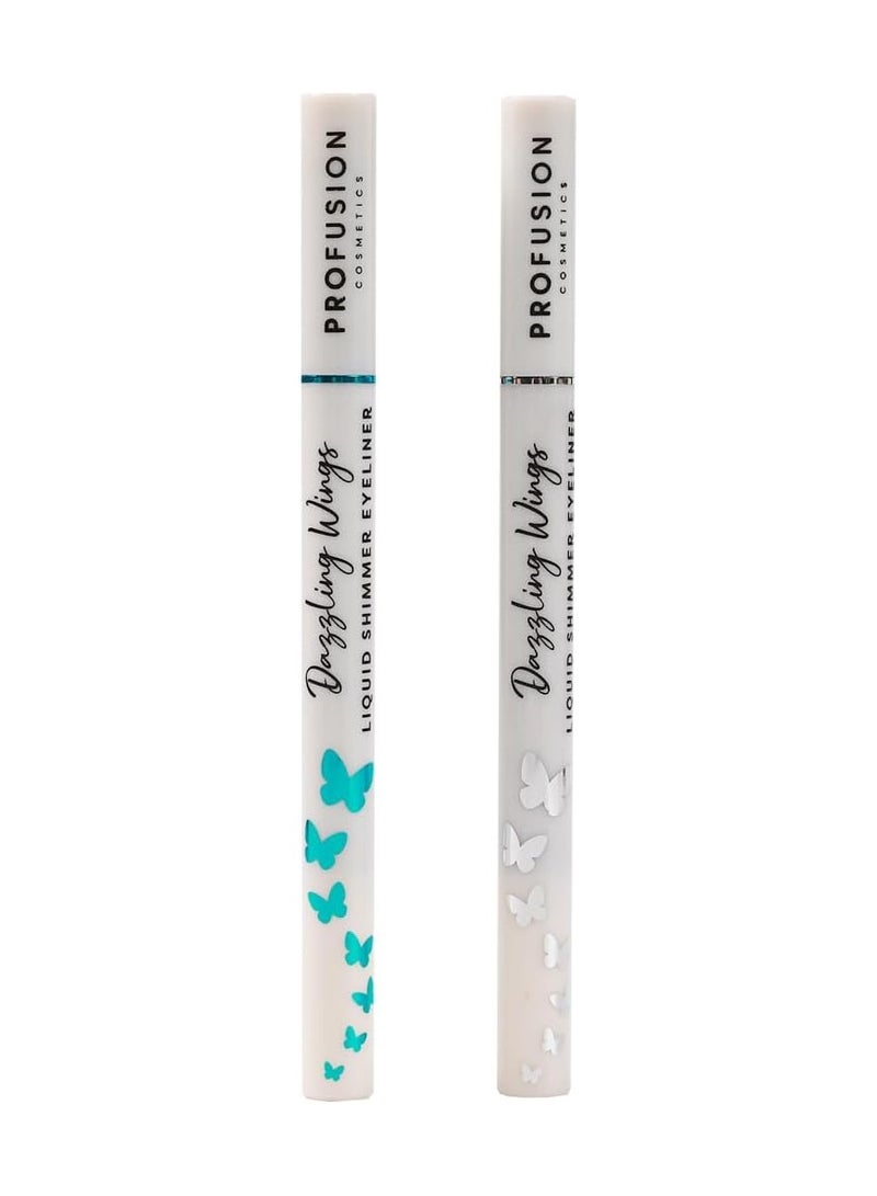 Profusion Cosmetics Empowered Butterfly Dazzling Wings Liquid Shimmer Eyeliner Quick dry Waterproof Sparkling Linears Flexible brush for easy and precise application - Image 2