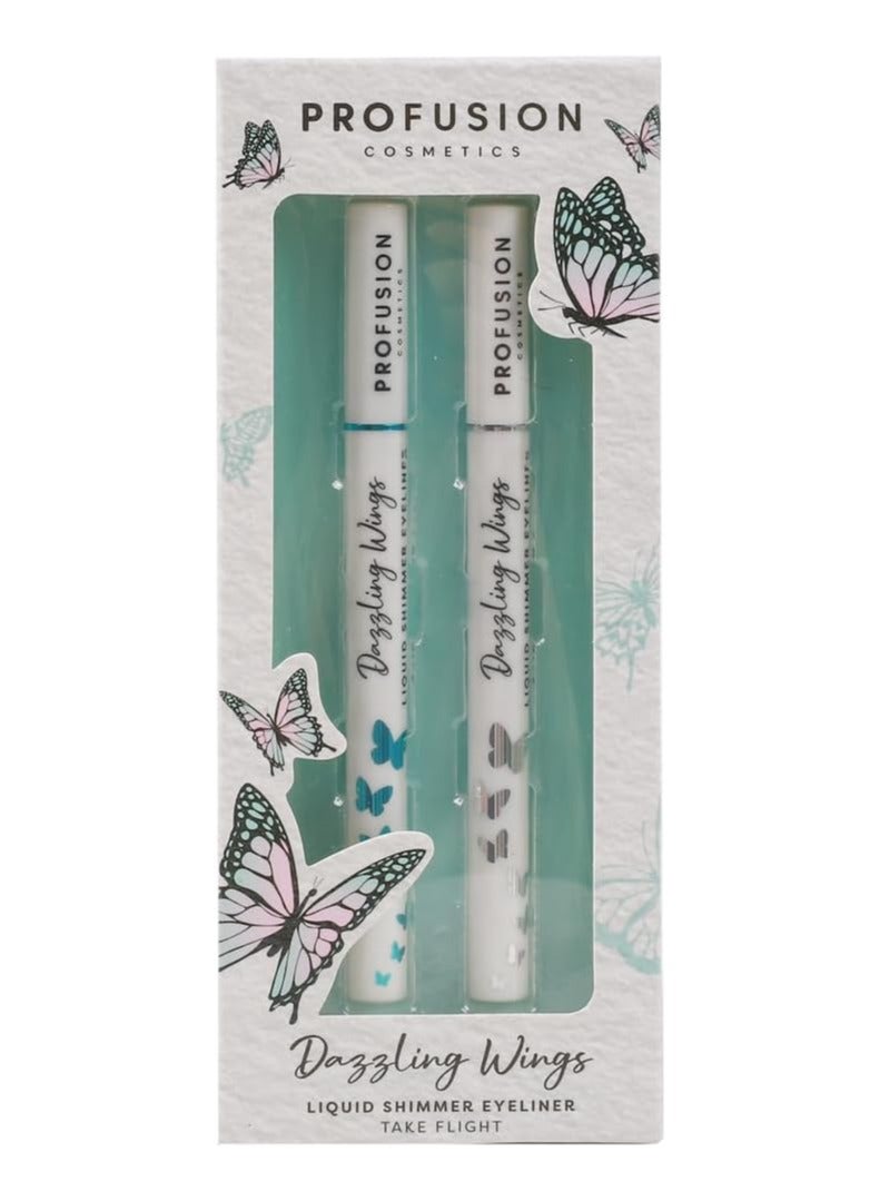 Profusion Cosmetics Empowered Butterfly Dazzling Wings Liquid Shimmer Eyeliner Quick dry Waterproof Sparkling Linears Flexible brush for easy and precise application - Image 3