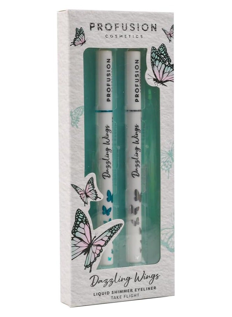 Profusion Cosmetics Empowered Butterfly Dazzling Wings Liquid Shimmer Eyeliner Quick dry Waterproof Sparkling Linears Flexible brush for easy and precise application - Image 4