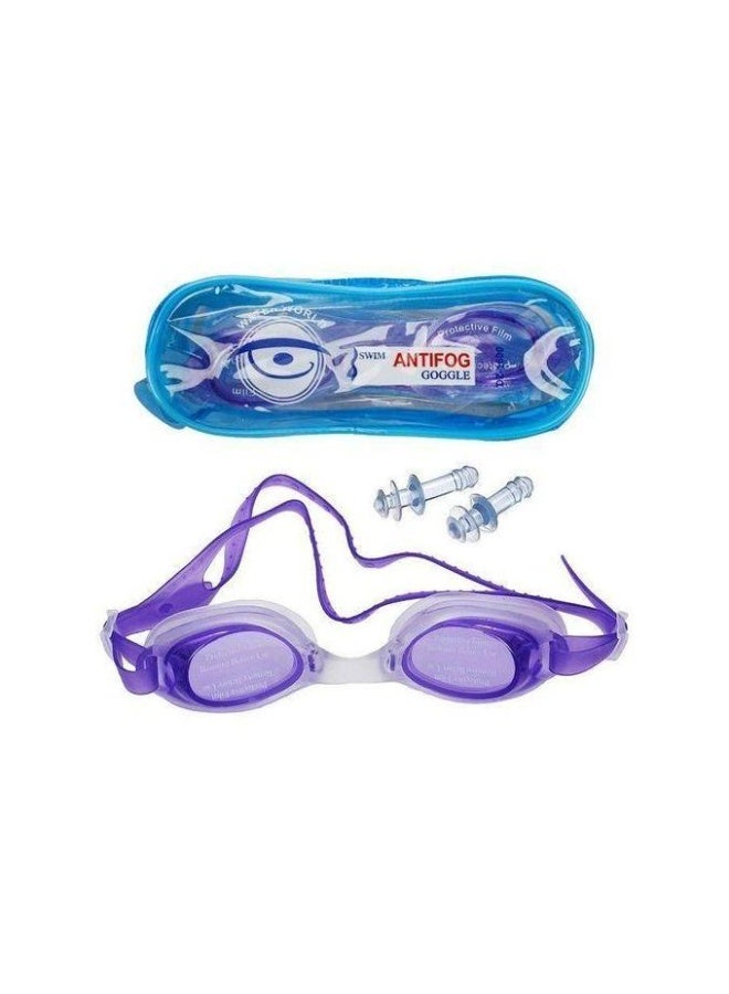 WATER WORLD Streamlined swimming goggles with anti-fog lenses – purple - Image 1