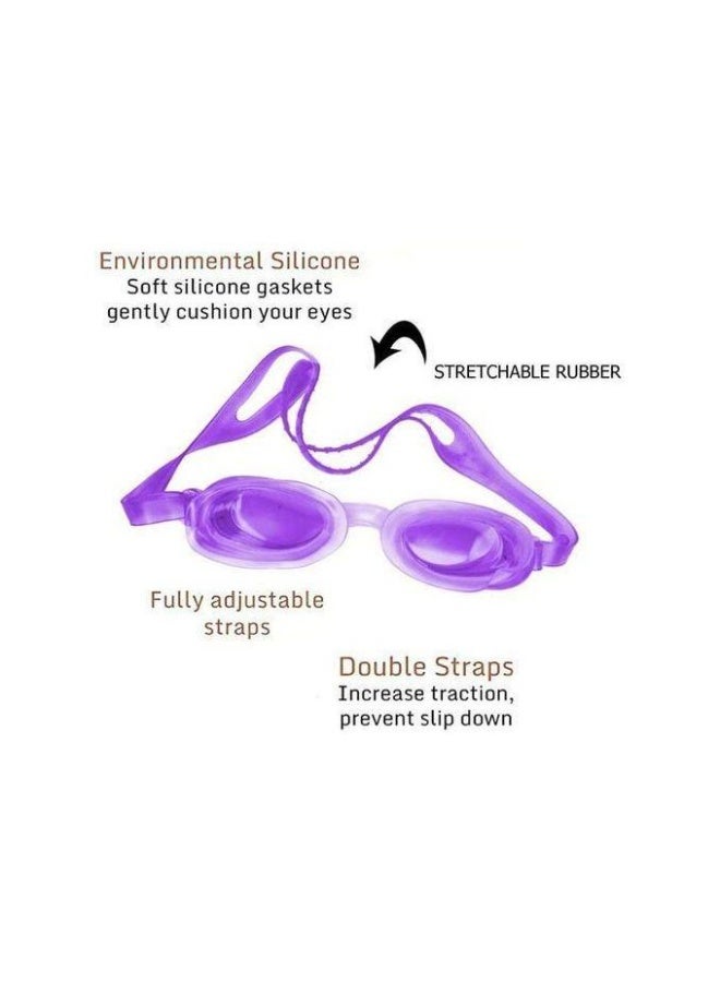 WATER WORLD Streamlined swimming goggles with anti-fog lenses – purple - Image 3