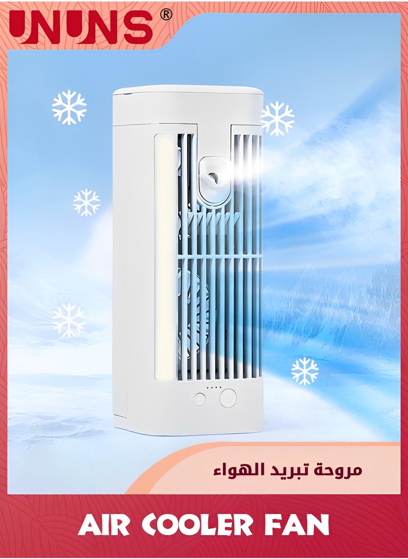 UNUNS Portable Air Conditioners,3-Speed Small AC Unit,Evaporative Air Cooler With Light,120ML Personal Air Conditioner for Bedroom,Office,Room-Gray  - Image 1