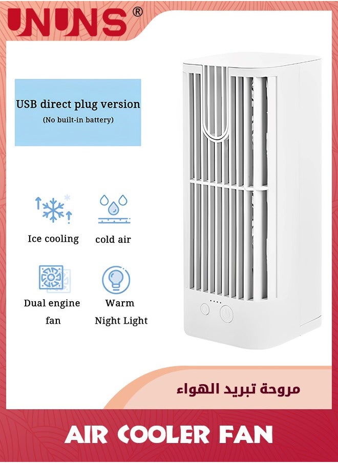 UNUNS Portable Air Conditioners,3-Speed Small AC Unit,Evaporative Air Cooler With Light,120ML Personal Air Conditioner for Bedroom,Office,Room-Gray  - Image 2