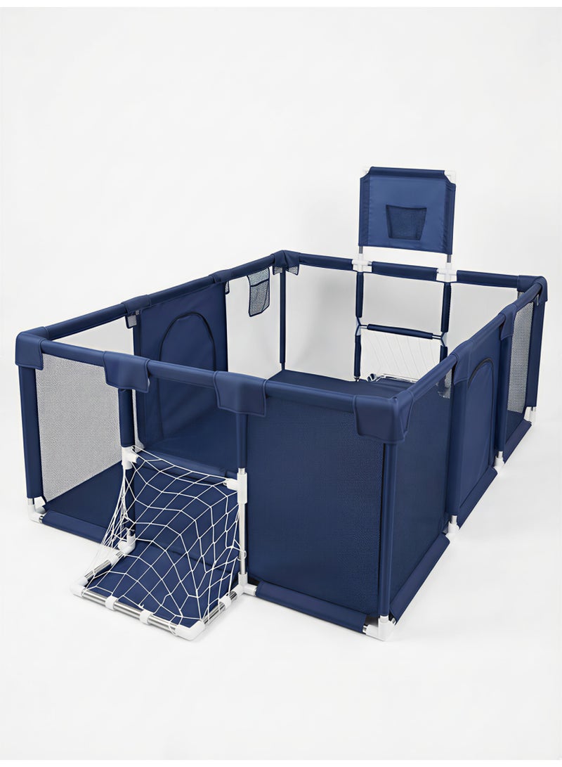 Extra Large Baby Playpen with Safety Gate, Kids Activity Center & Toddler Fun Zone - Secure Indoor/Outdoor Play Area   - without balls