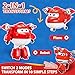 Super Wings Transformable Toys 5 Action Figure Supercharged Tobot Jett 2 in 1 Rescue Bots Transforming Airplane Robot Toys Educational Toy for Boys and Girls Age 3 Gifts for Preschool Kids Jett - Image 4