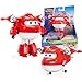 Super Wings Transformable Toys 5 Action Figure Supercharged Tobot Jett 2 in 1 Rescue Bots Transforming Airplane Robot Toys Educational Toy for Boys and Girls Age 3 Gifts for Preschool Kids Jett - Image 2