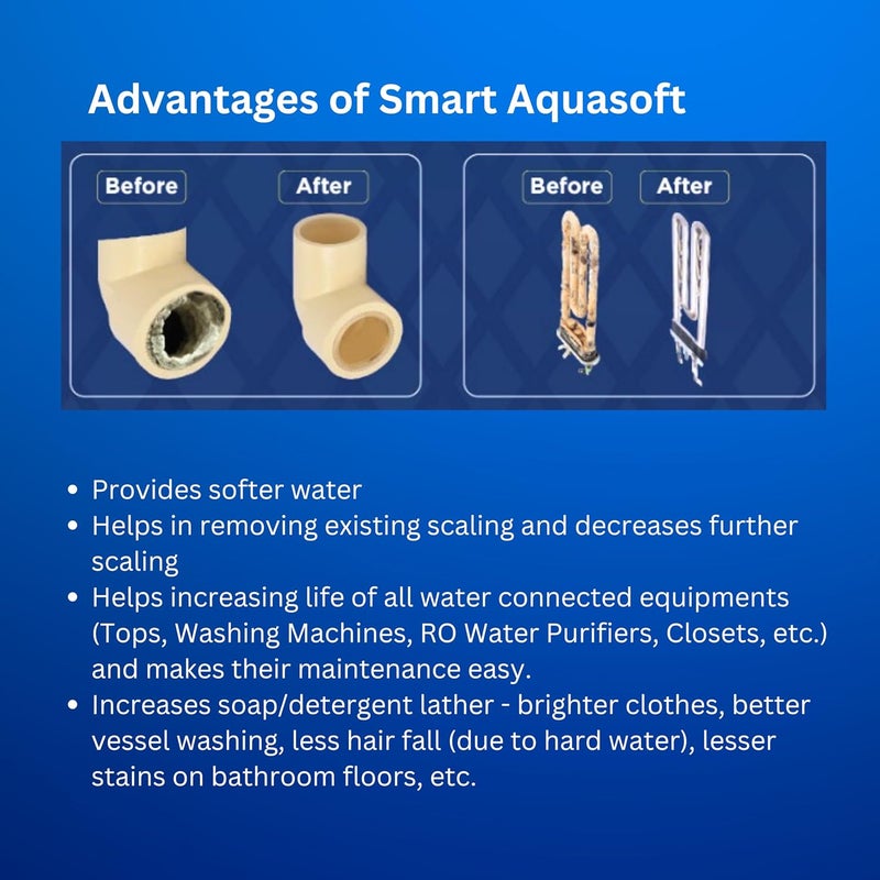 Parryware Parryware Aquasoft Water Softener 70 Converts Hard Water into Soft Water Prevents Scaling Ideal for Office Buildings Apartments Villa Water Conditioner for 15inch Pipe  - Image 5