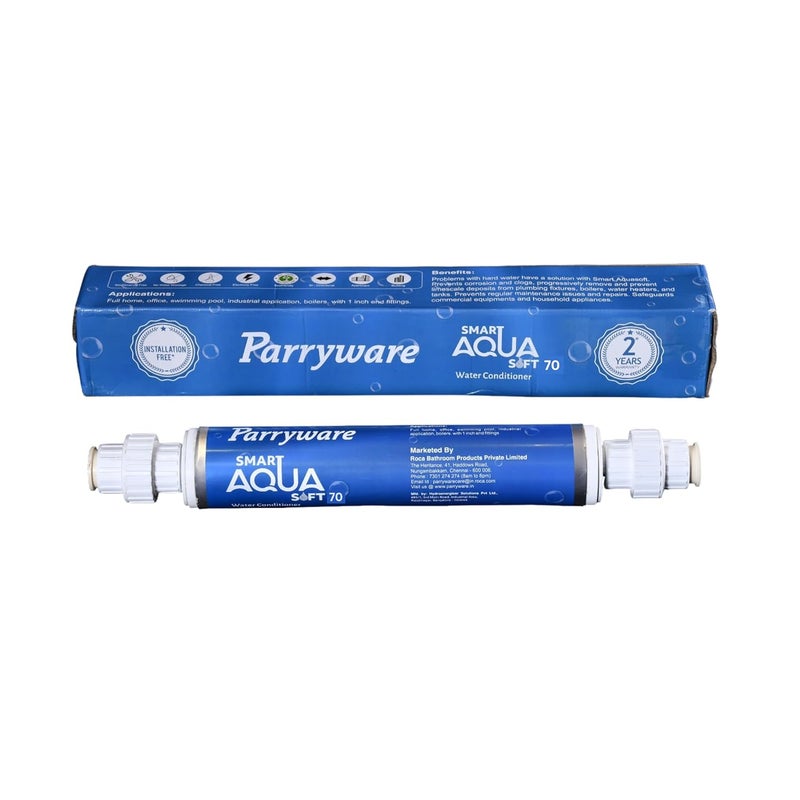 Parryware Parryware Aquasoft Water Softener 70 Converts Hard Water into Soft Water Prevents Scaling Ideal for Office Buildings Apartments Villa Water Conditioner for 15inch Pipe  - Image 1
