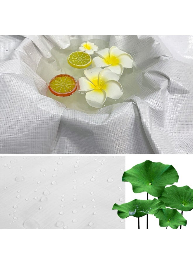 Waterproof Tarpaulin Heavy Duty Tarp PVC Sheet Outdoor Furniture Caravan Boat Car Camping Cover Picnic Ground Dust Sheet Mat With Strong Eyelets Canvas Tarp (Color : White, Size : 2x3m) - Image 5