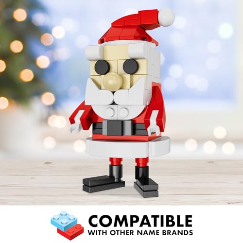 Brickcraft Rudolph The RedNosed Reindeer Santa Claus Building Kit 92 Pieces Classic Holiday DIY Christmas Dcor Festive Winter Display Gift for Kids Adults Ages 8 - Image 5